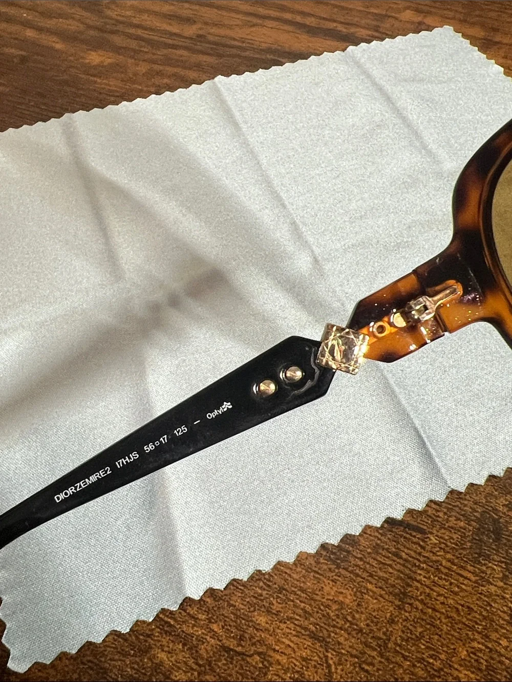 Dior Tortoiseshell and Black Sunglasses with Gold Accent